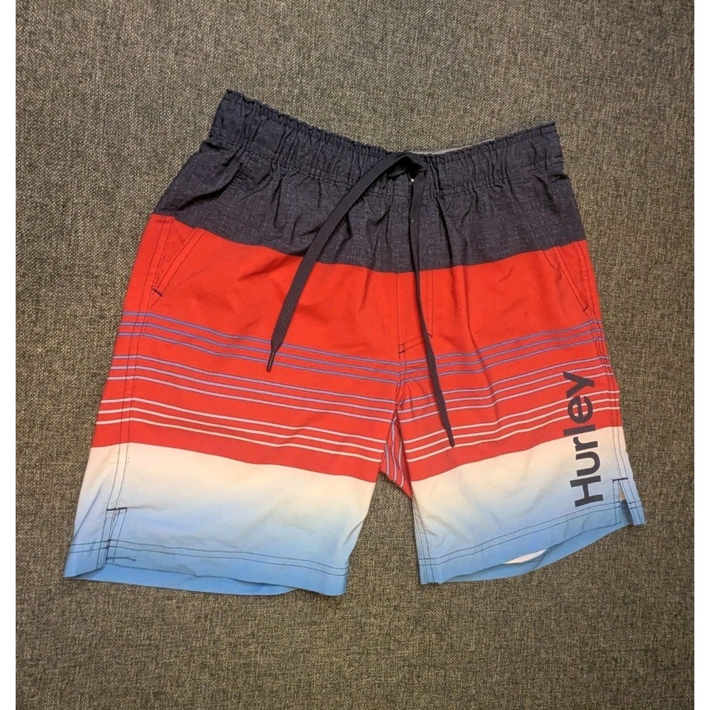 Hurley Mens Regular Fit Stretch Swim Board Shorts 8" Inseam Multi-color Medium